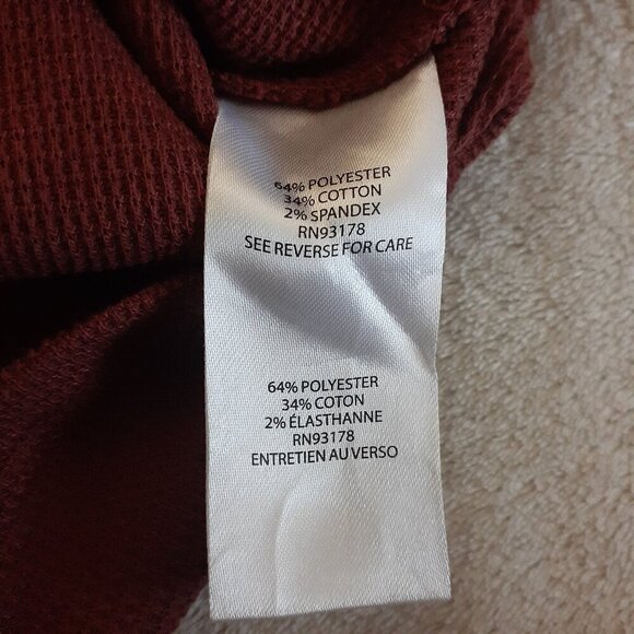 House of Harlow 1960 Women's Size S Brown Thermal Waffle Knit Off Shoulder Top - Picture 4 of 9